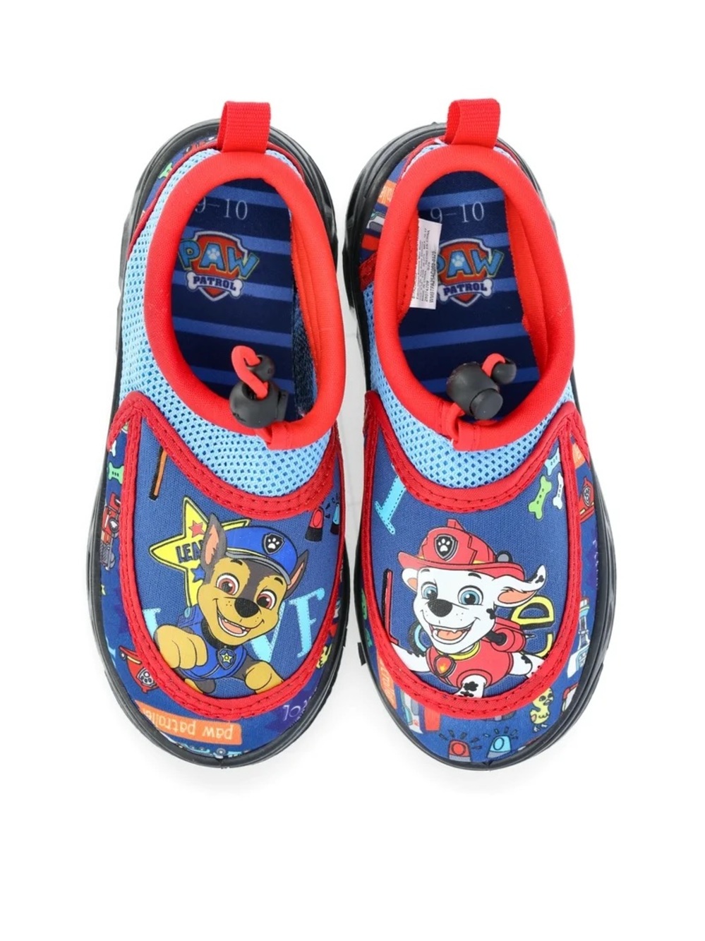 Paw Patrol Boys Blue and Red Slip-On Water Shoes with Character Print